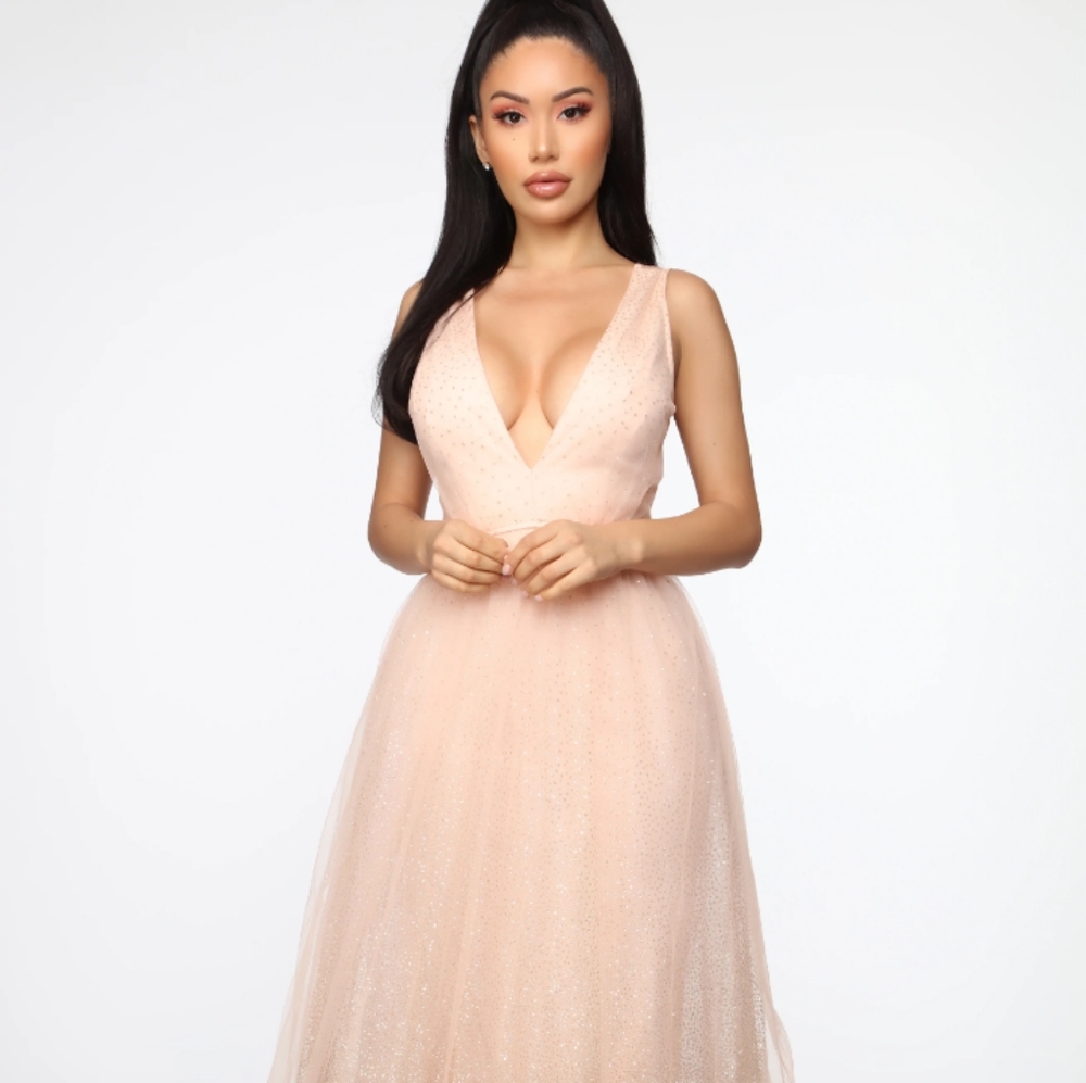 All That Glitters Dress in Blush